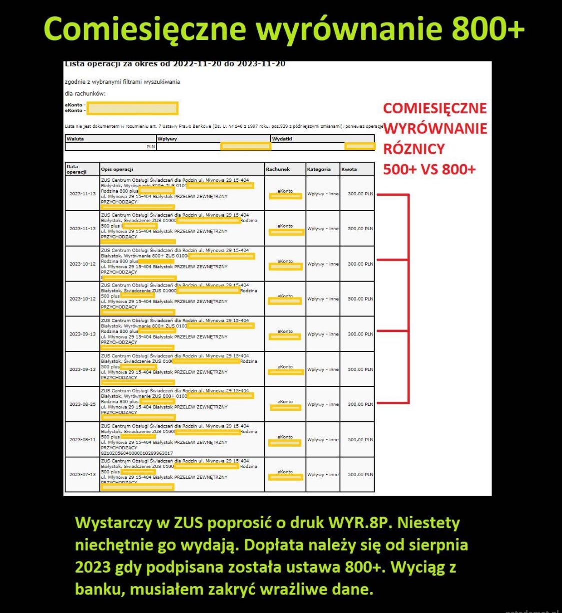 Fałszywy komunikat o 500 plus/ZUS