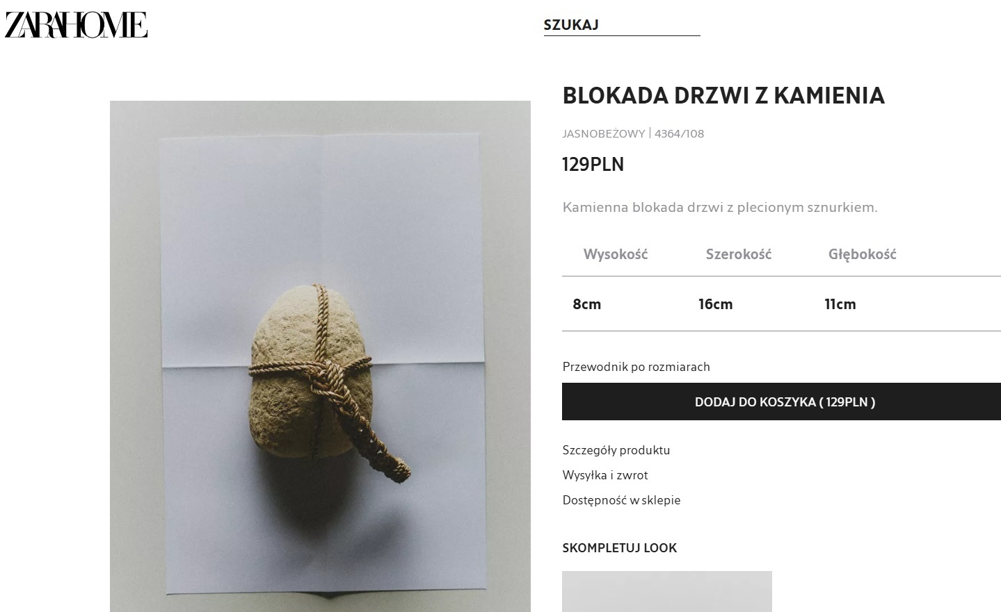 Kamień do blokowania drzwi