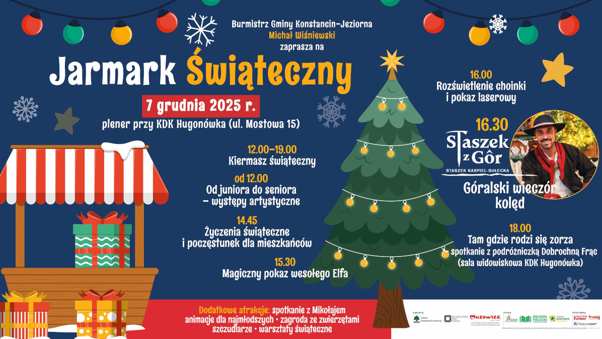 Plakat Jarmarku Świętecznego w Konstancinie-Jeziornie