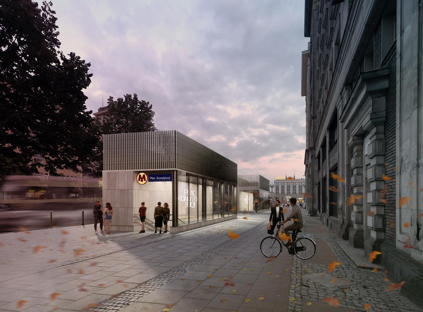 Metro Plac Konstytucji - wizualizacja