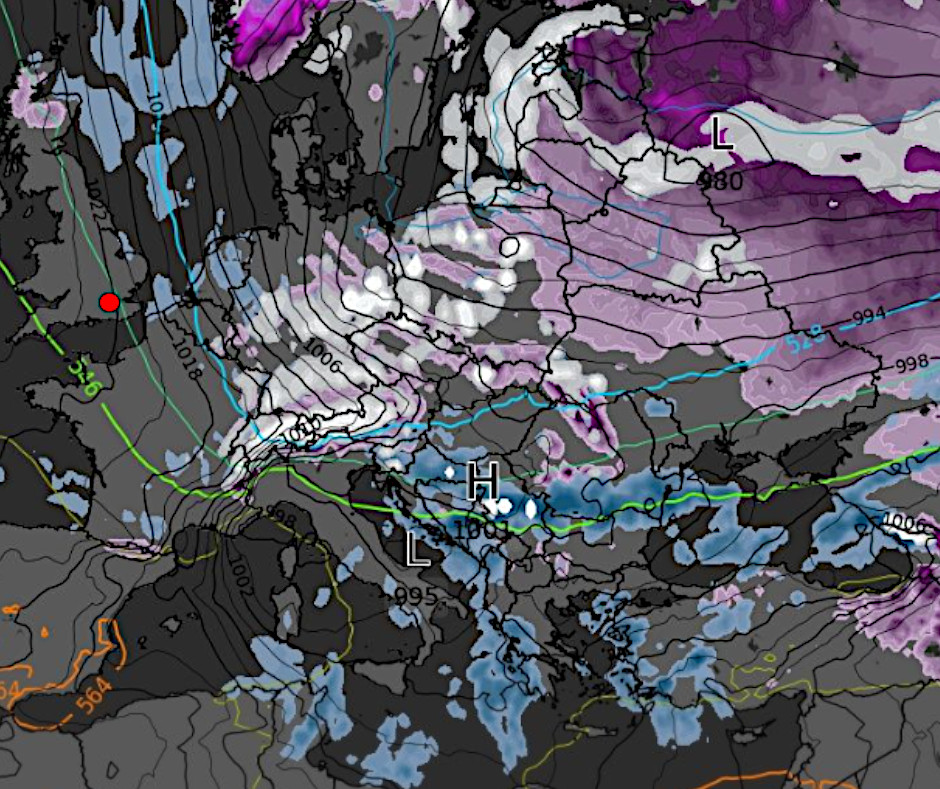 Opady śniegu i ujemne temperatury