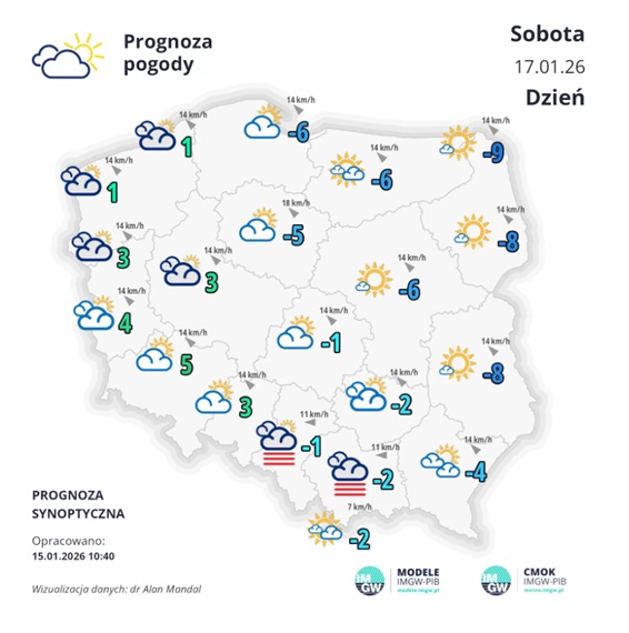 Pogoda sobota IMGW