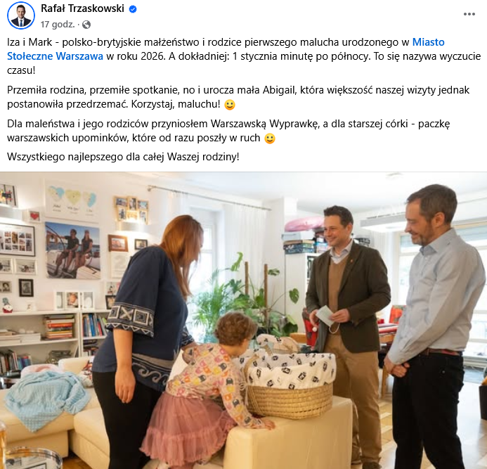 Post Rafała Trzaskowskiego