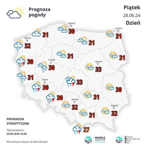 Prognoza pogody na piątek 28.06
