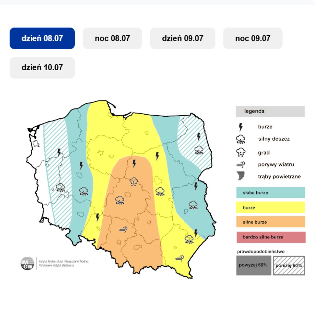 IMGW mapa opadów