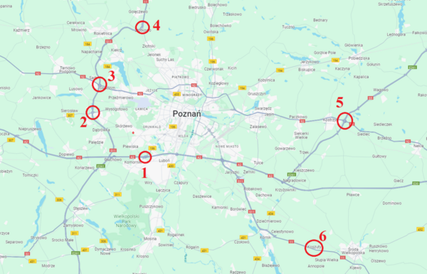 Protest rolników w Poznaniu - mapa utrudnień