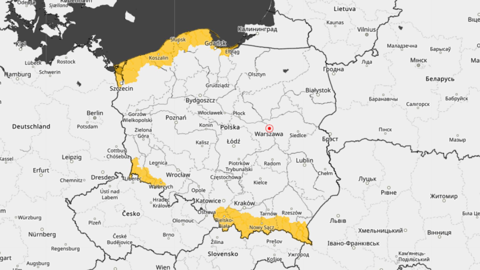 mapa IMGW