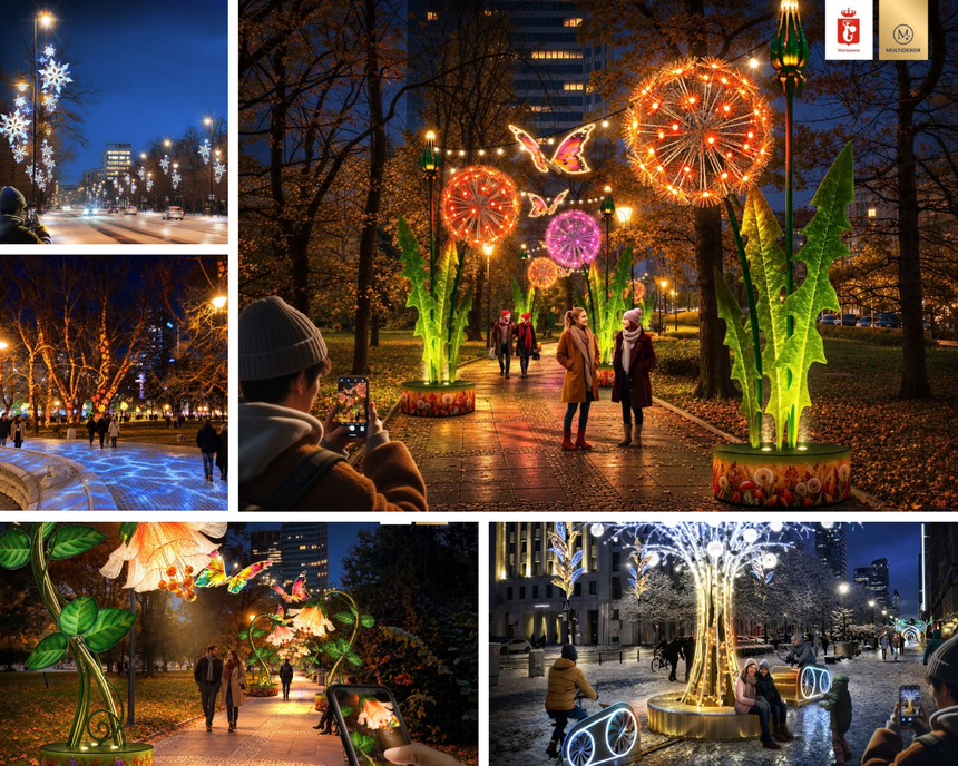 Iluminacja świąteczna w Warszawie