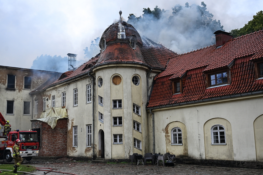 Pożar pałacu w Wietrznie