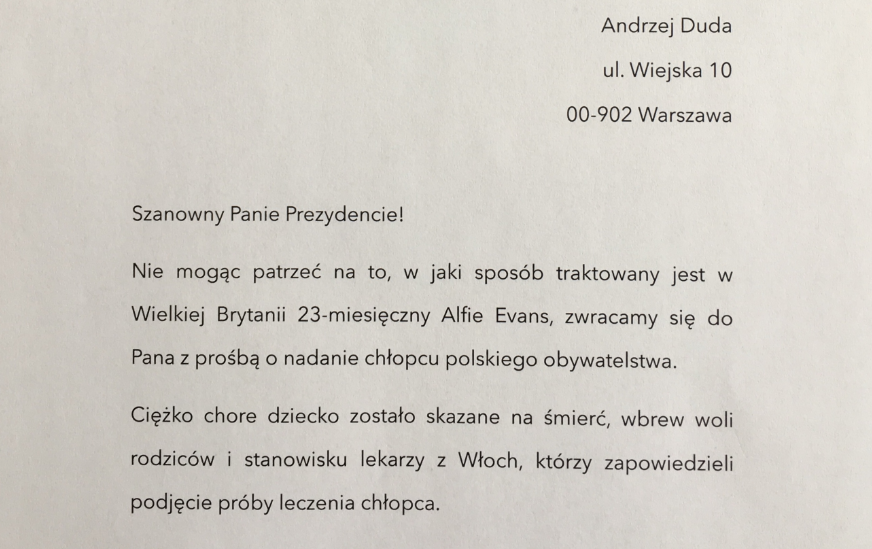 andrzej petycja