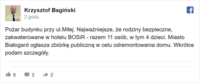 Burmistrz Białogardu o pomocy dla Pogorzelców