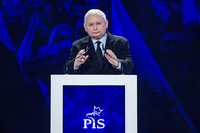 Jarosław Kaczyński podczas konwencji PiS