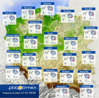 Prognoza pogody na 17 lipca