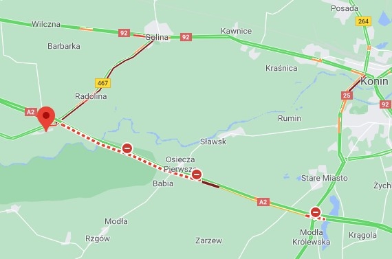 a2 wypadek