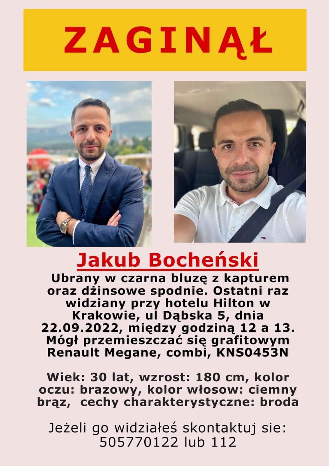 Facebook: Szukamy Kuby