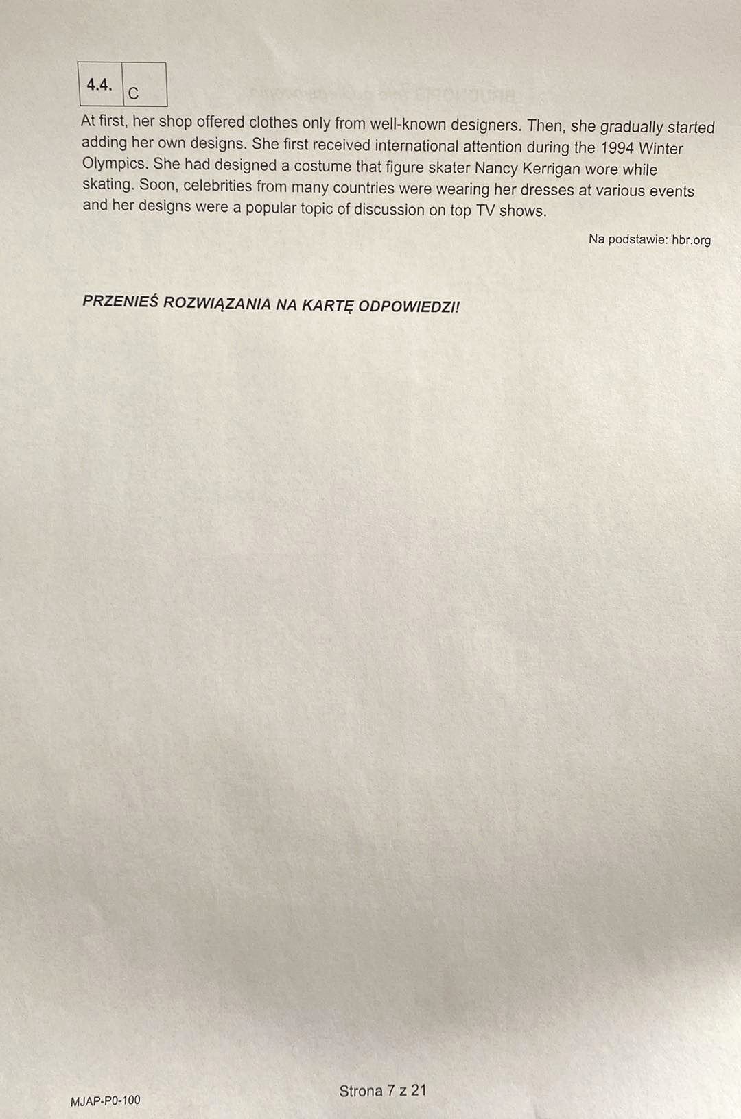 Matura 2023 - angielski. Odpowiedzi 4