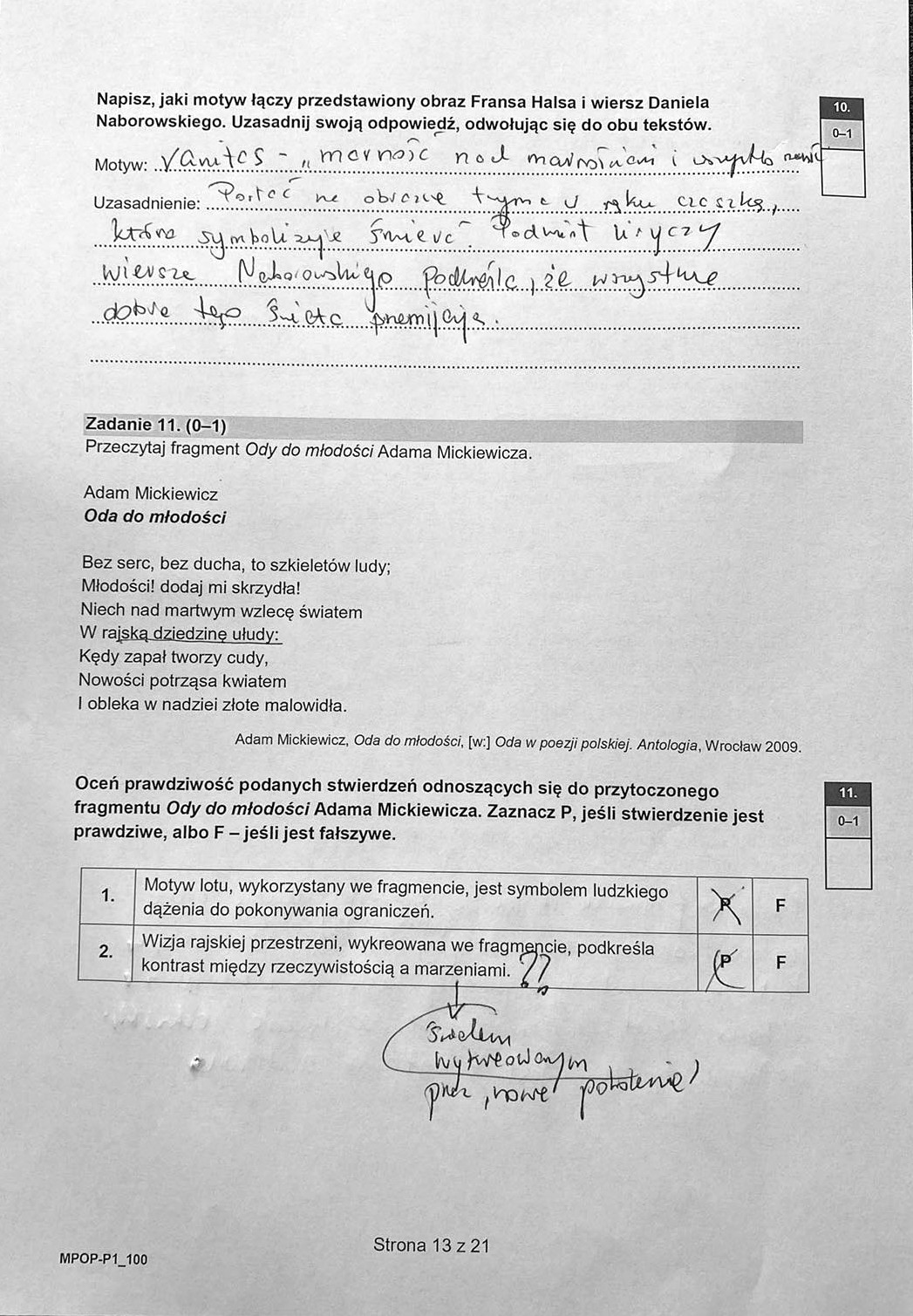 Matura 2023 język polski, odpowiedzi 6