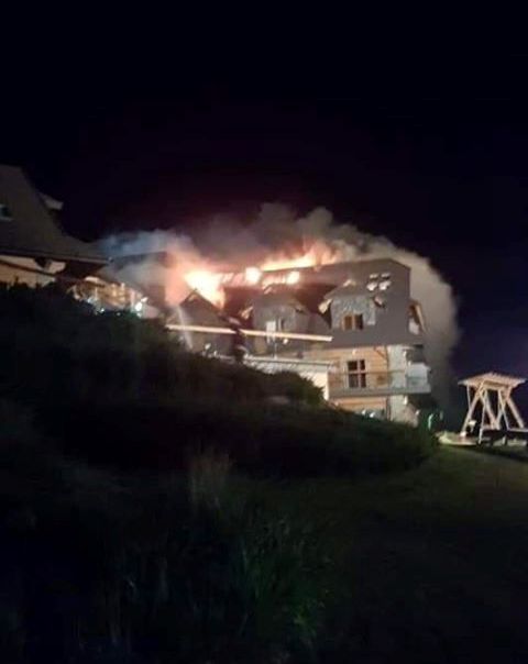 pozar hotelu w istebnie