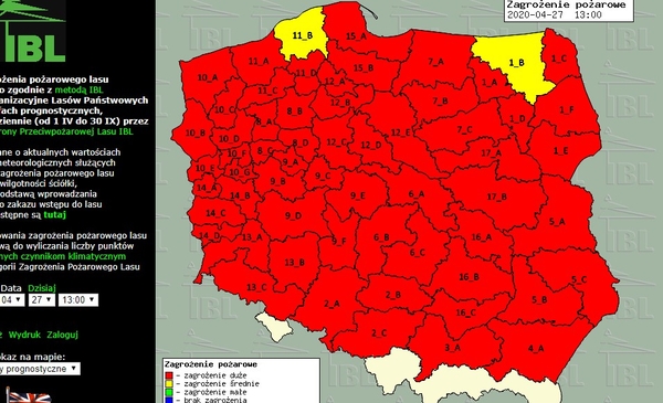 pozary zagrozenie