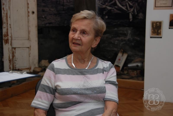 Zofia Burchacińska udziela wywiadu