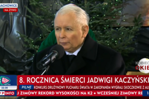 Jarosław Kaczyński bez maseczki