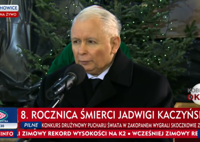 Jarosław Kaczyński bez maseczki